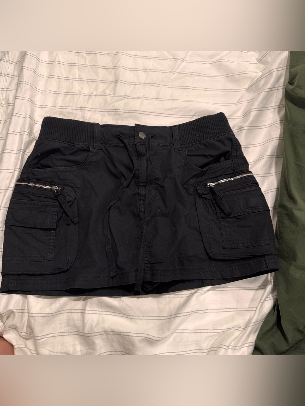 Black Cargo Utility Women’s Skirt